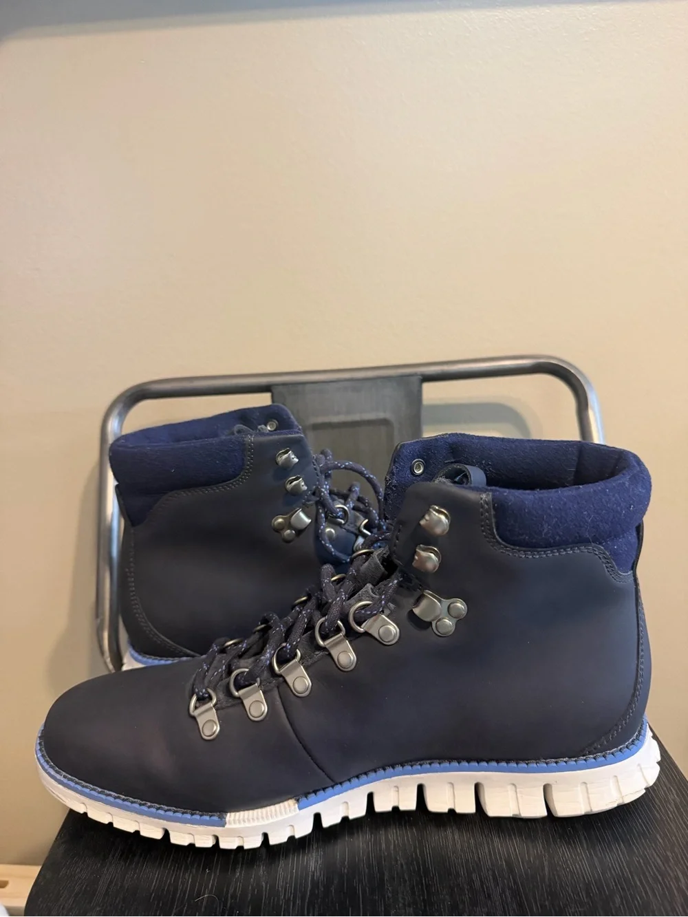 Cole Haan ZerøGrand Navy Hiker Boots 9W